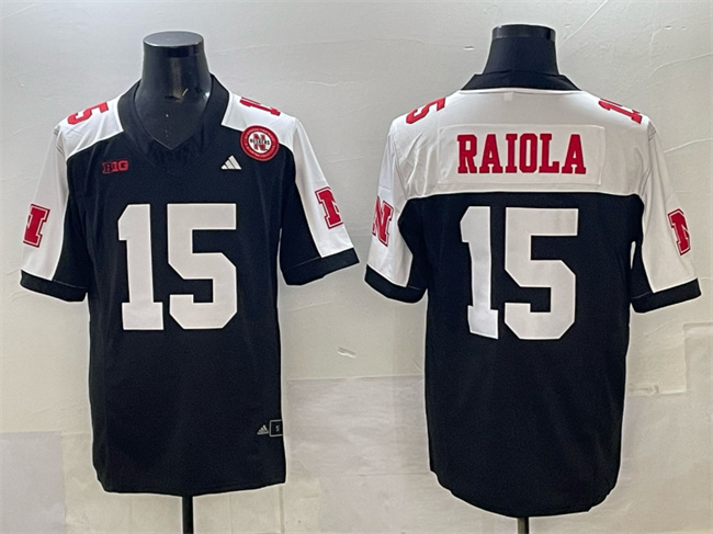 Men's Black Nebraska Cornhuskers #15 Dylan Raiola Alternate 2024 F.U.S.E. With Patch Vapor Limited Stitched Football Jersey